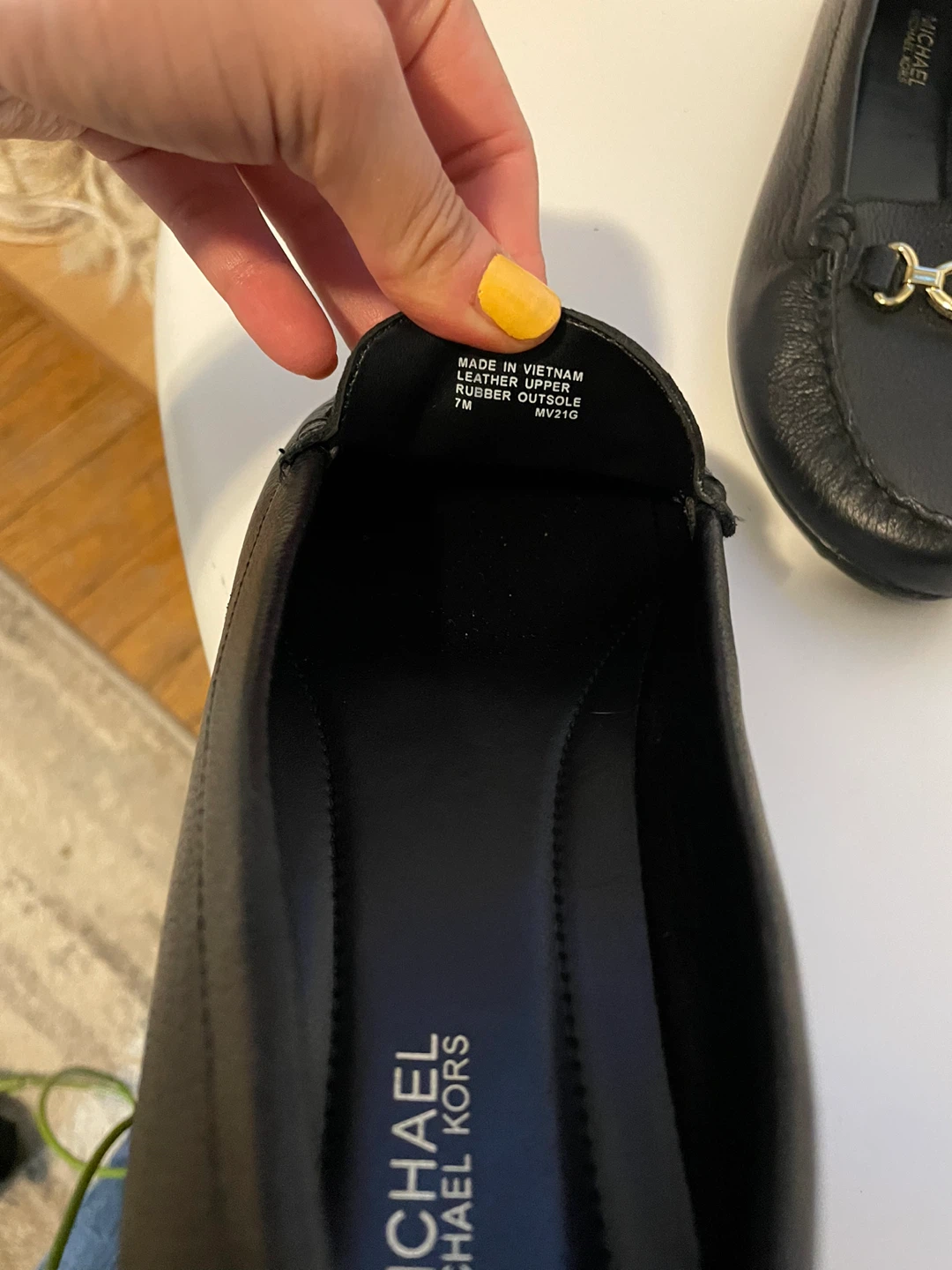 Michael Kors Black Leather Loafers - Size 7M - photo 2