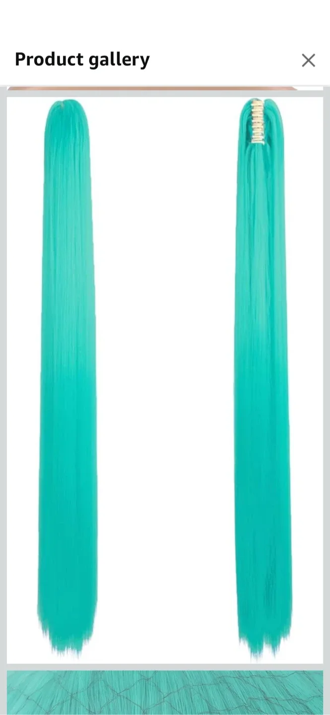 MapofBeauty 120cm Cosplay Wig - Light Blue image indicator(4)