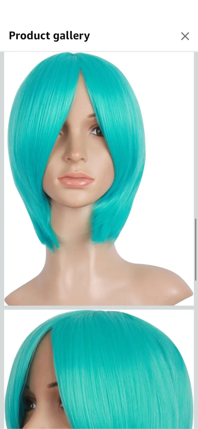 MapofBeauty 120cm Cosplay Wig - Light Blue image indicator(5)
