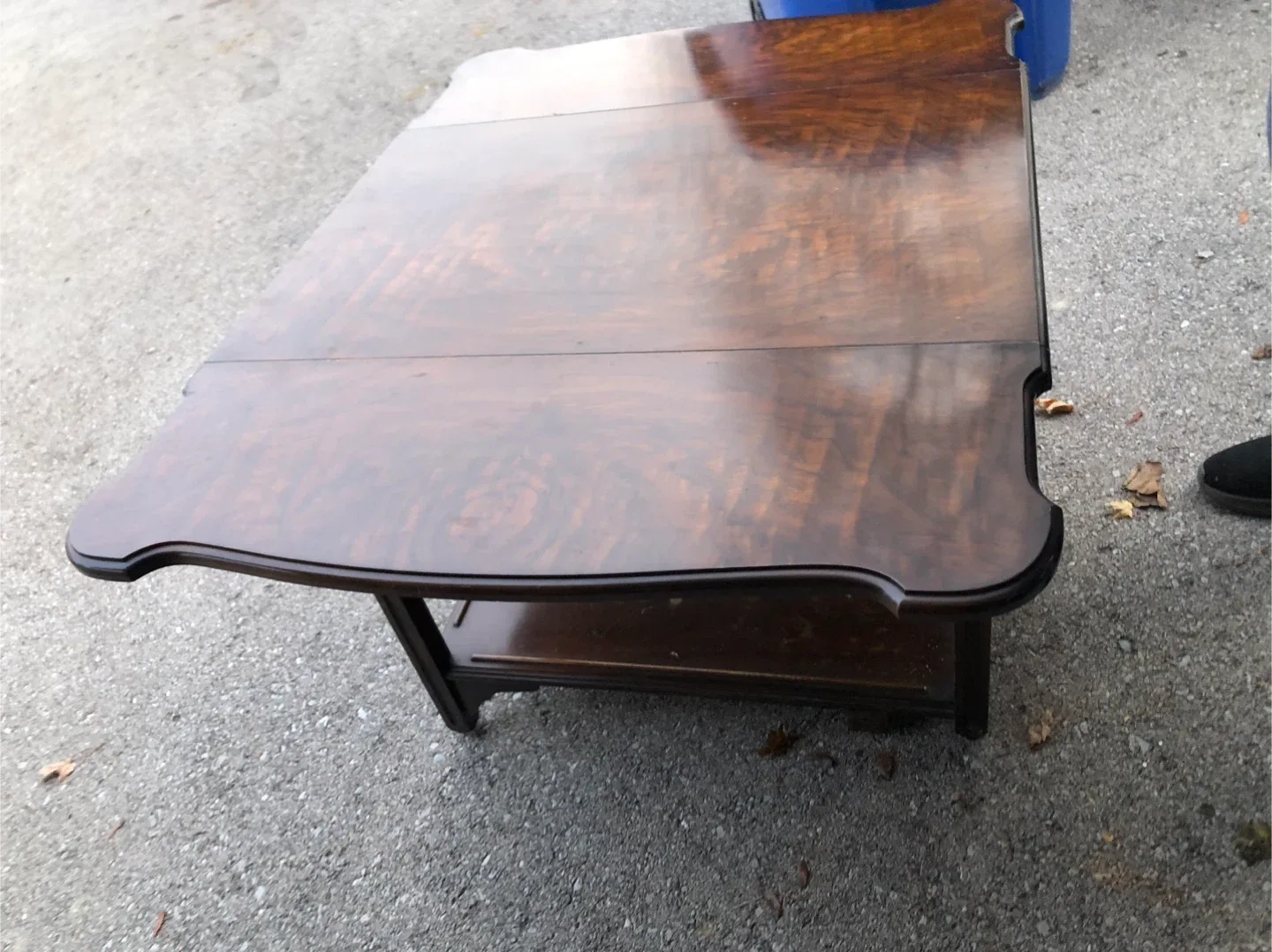 Antique Wood Side Table with Drawer image indicator(2)