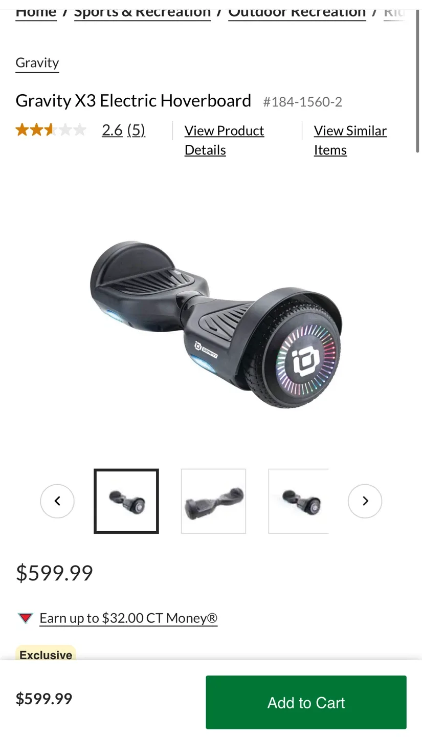 Gravity X3 Electric  Hoverboard - Brand New