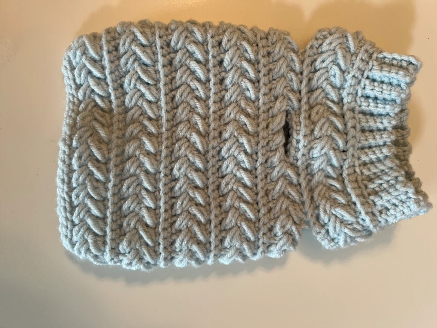 Crochet Dog Sweater - Light Blue - photo 4