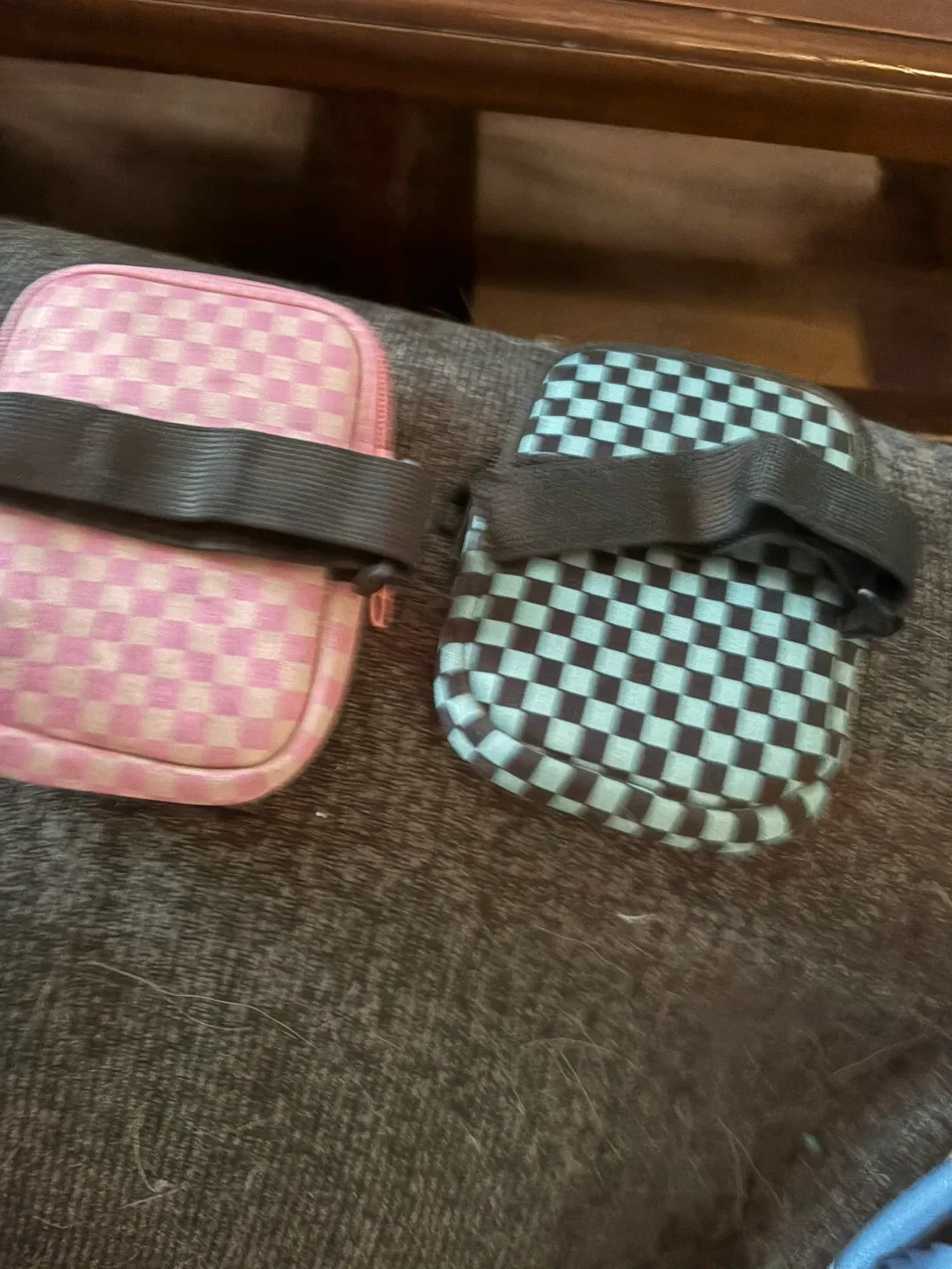 Two Checkered Stanley cup fanny packs