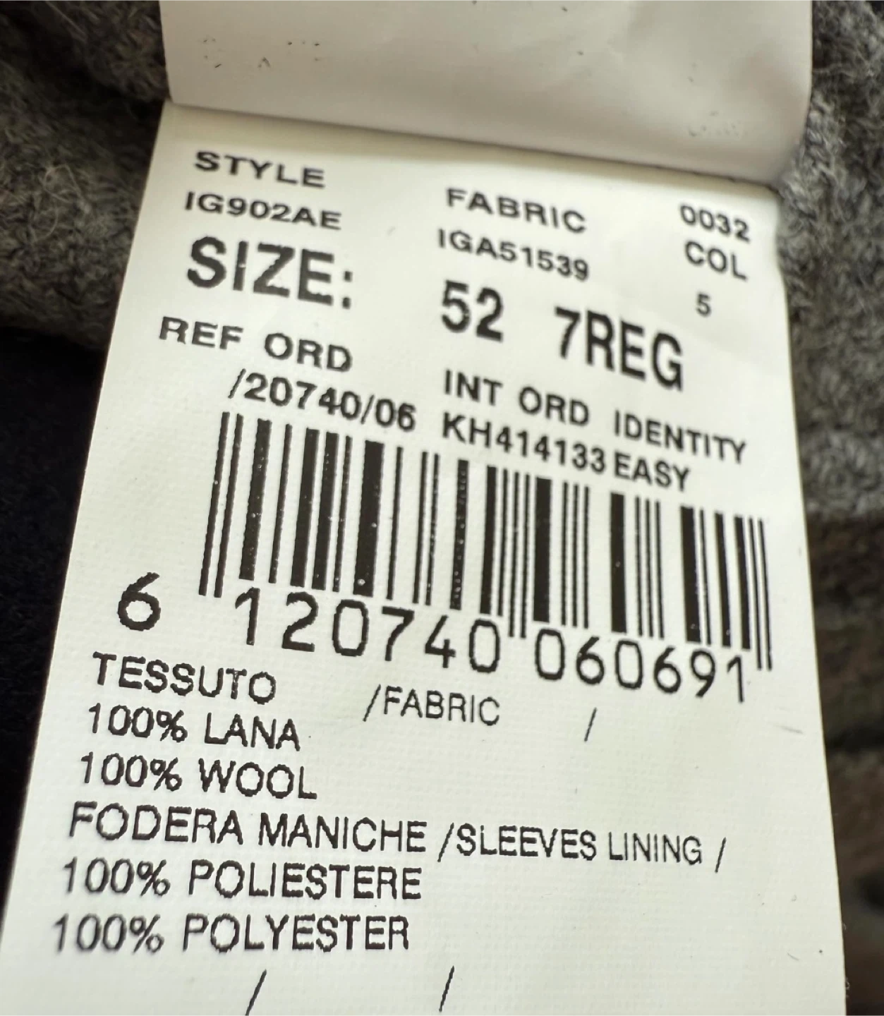 Italy Lardini Wool Blazer - Size 52 - Grey - photo 4