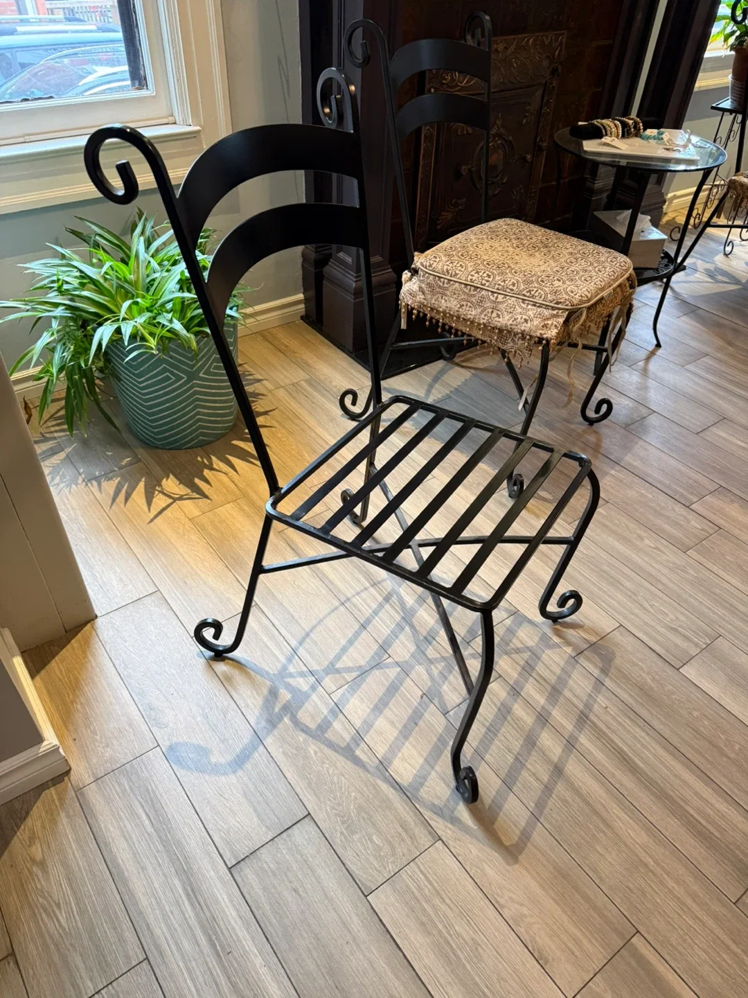 Metal Frame Accent Chair with Cushions