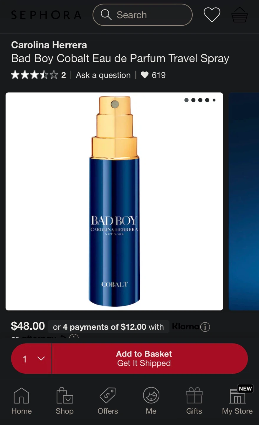 Bad Boy Cobalt EDP 10ml - photo 3