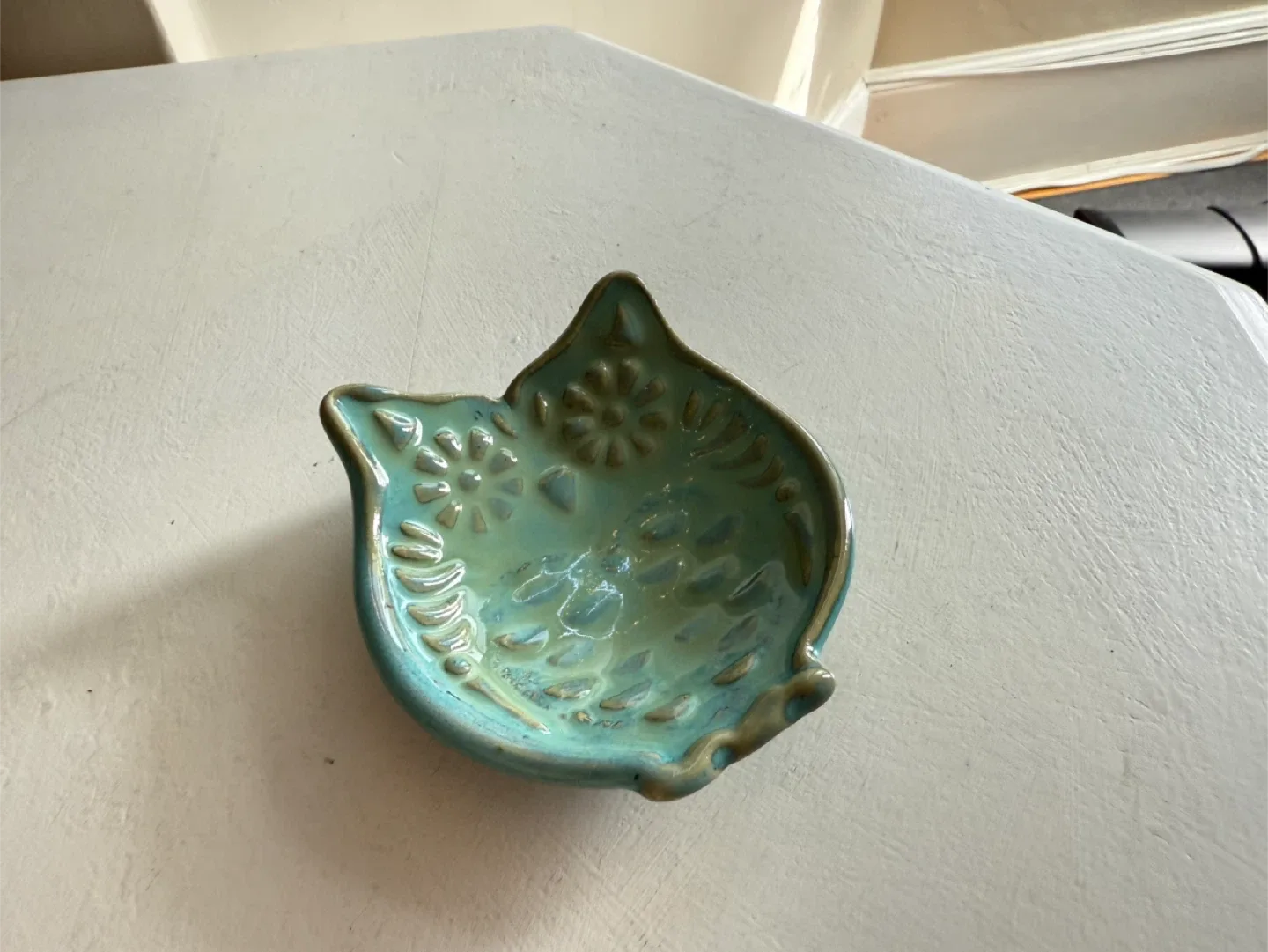 Ceramic Owl Trinket Dish
