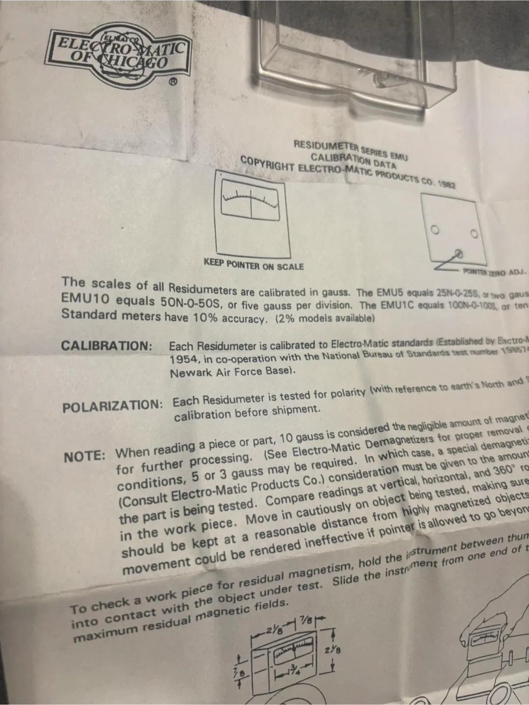 Electro-Matic Products Co. Model EMU5 Residometer image indicator(4)