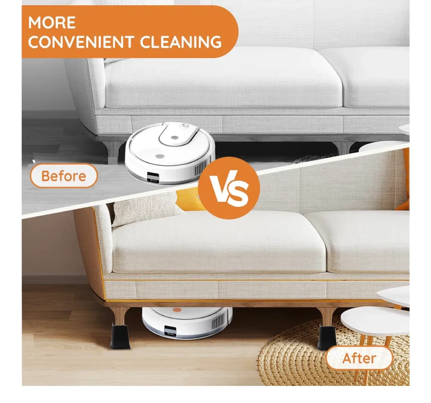 6-inch Black Furniture Risers (Set of 4) image indicator(8)