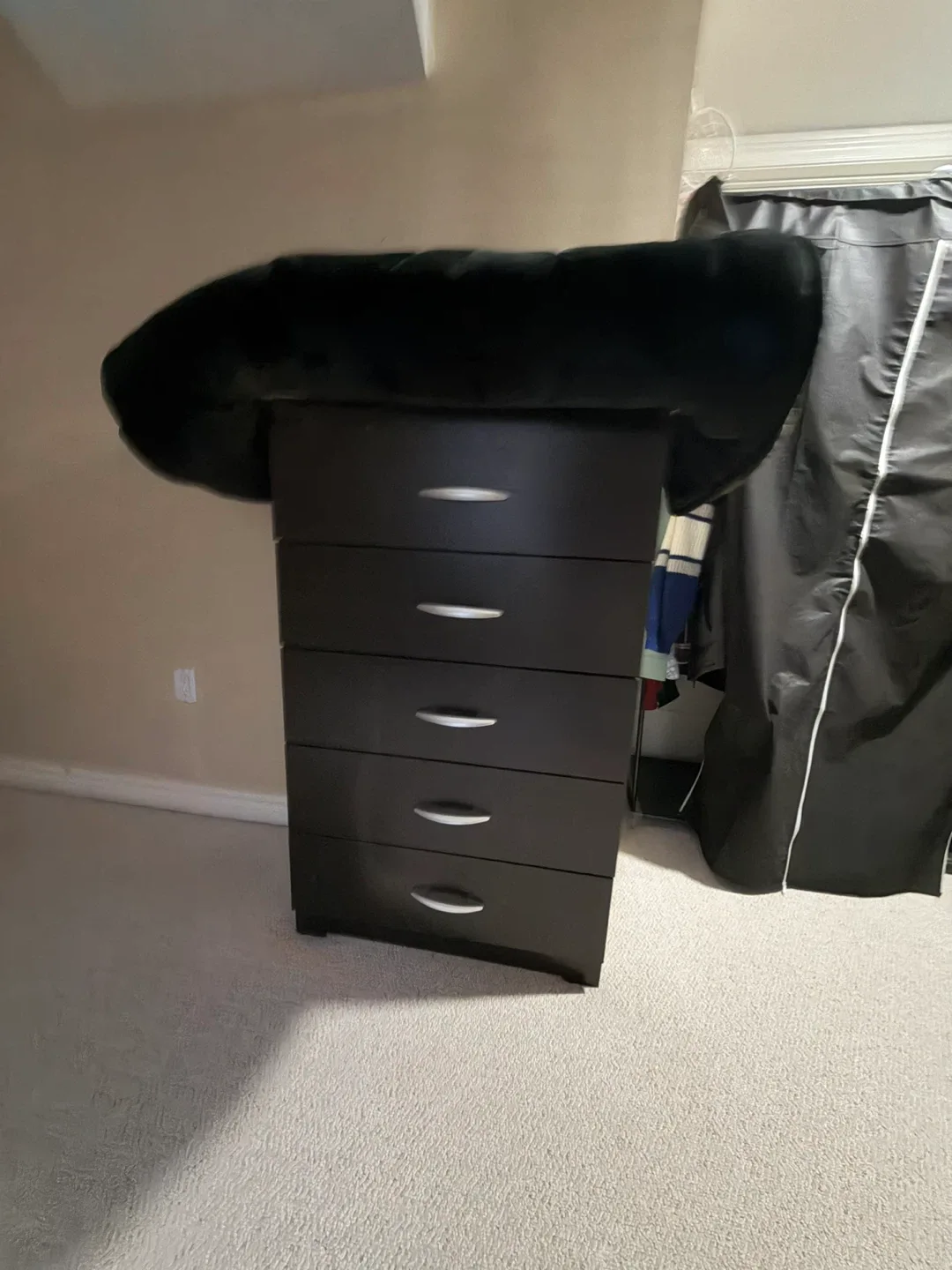 Dark Brown Dresser with Mirror image indicator(2)