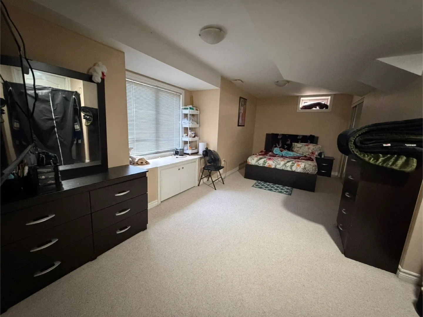 Dark Brown Dresser with Mirror