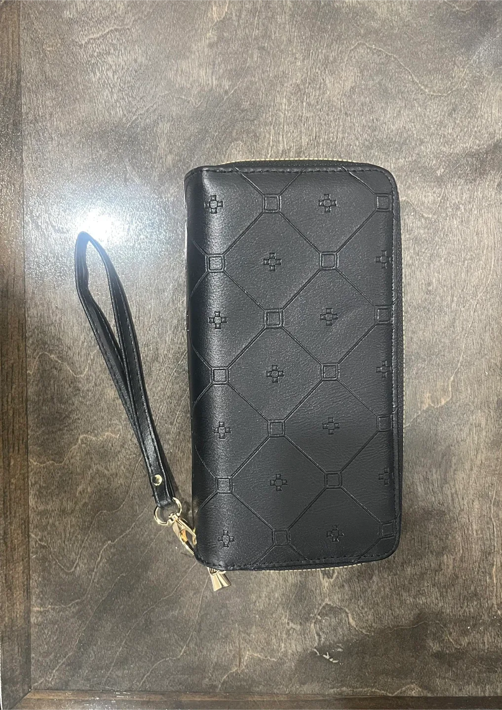 Black Wallet with Wrist Strap image indicator(2)