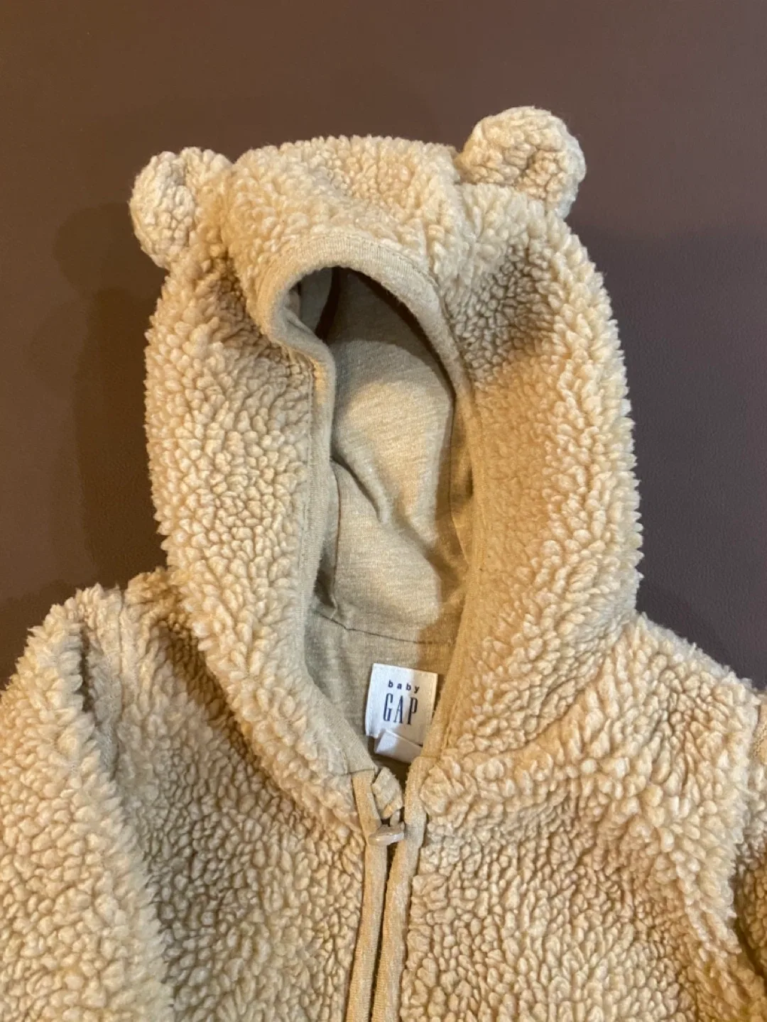 Baby Gap Fleece Bear Suit 6-12 Months image indicator(3)