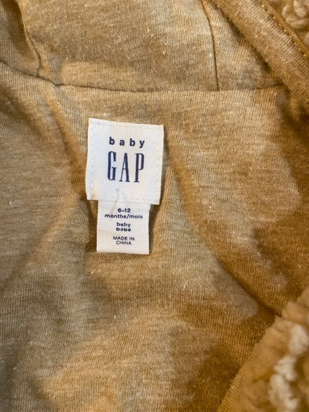 Baby Gap Fleece Bear Suit 6-12 Months image indicator(4)