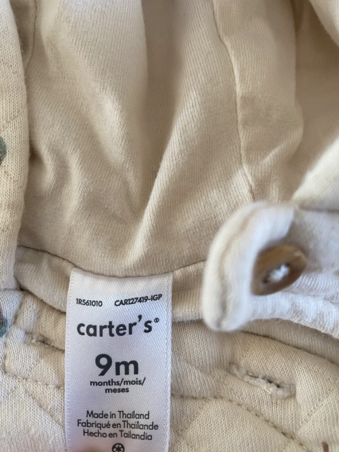 Baby Gap Fleece Bear Suit 6-12 Months image indicator(9)