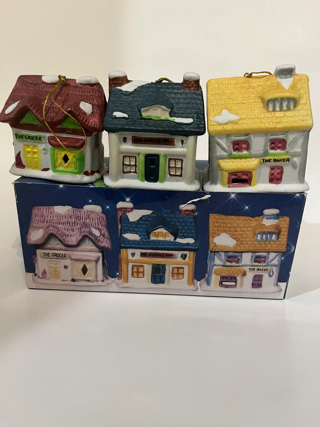 Christmas Village Miniature House Ornaments
