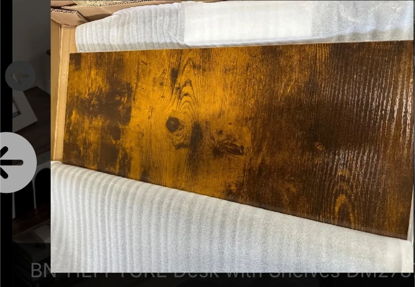 HEFPTURE Computer Desk with Storage Shelves