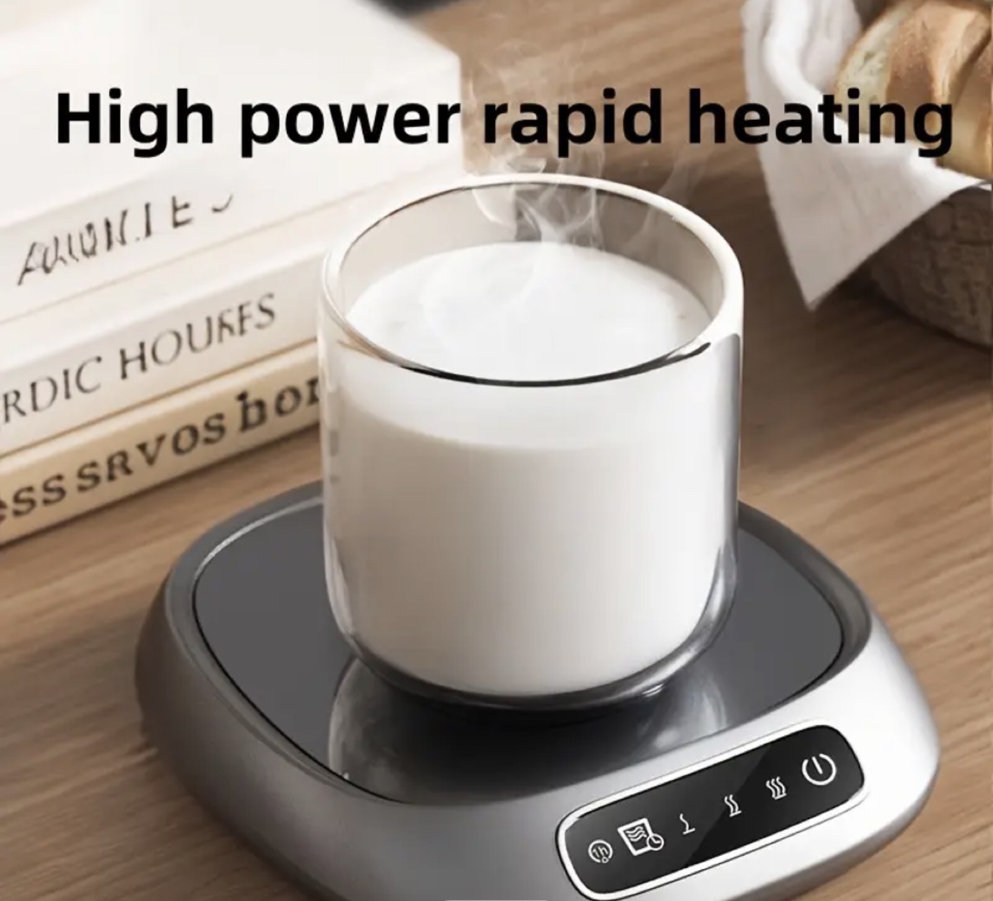 Brand New-Grey Coffee Mug Warmer - Like New!
