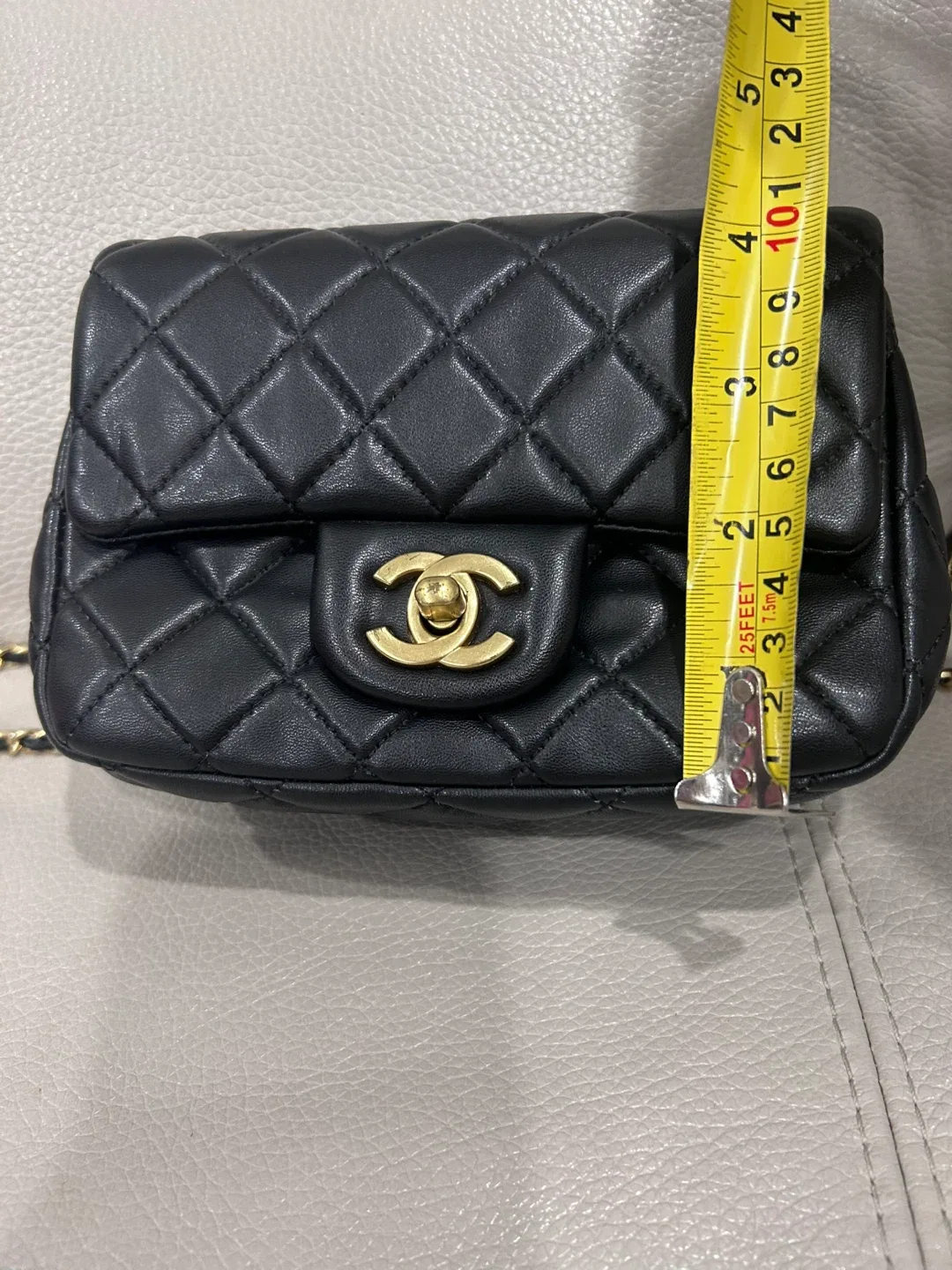 Chanel Black Mini Flap Bag image indicator(3)