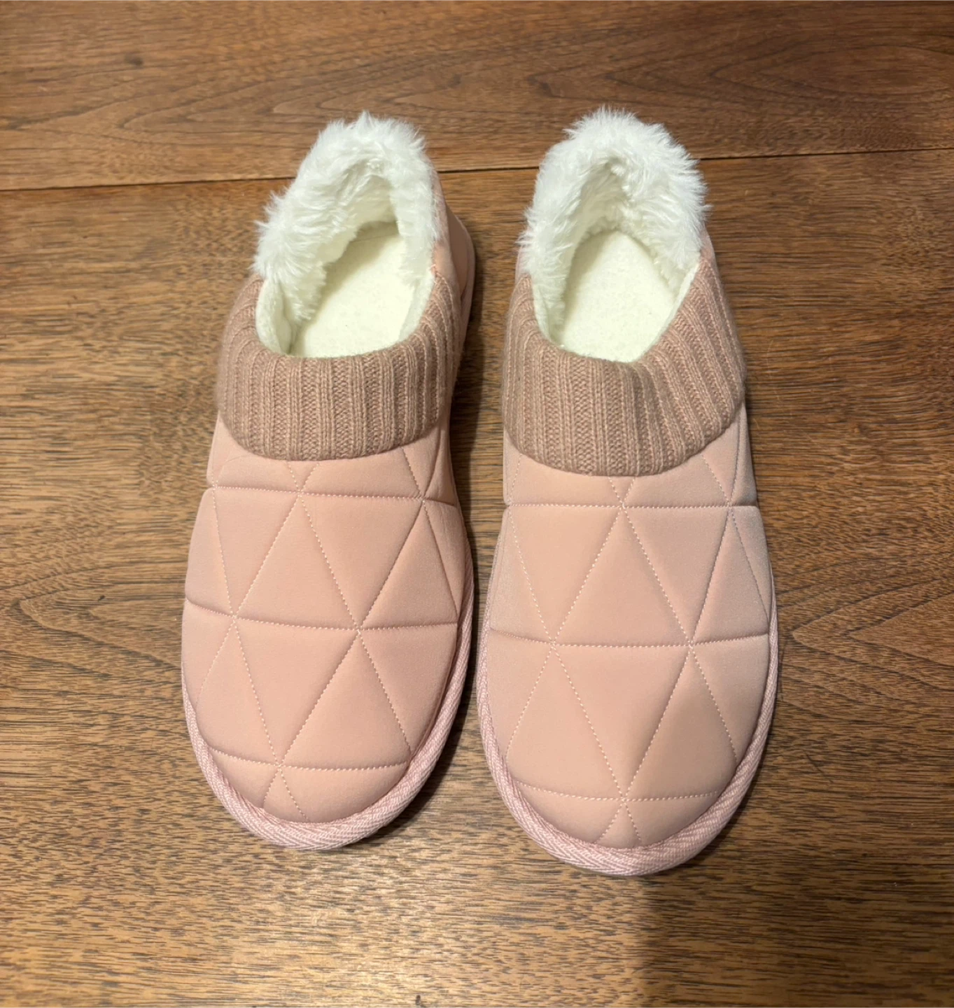Pink Quilted Slippers Size S (5-6)