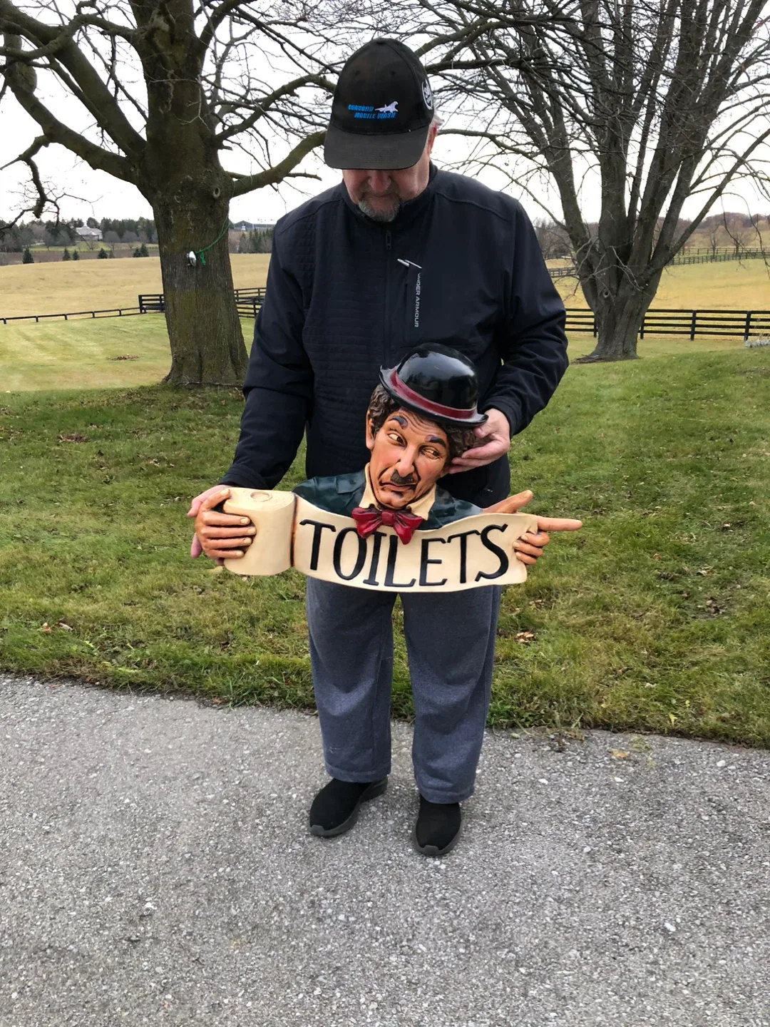 Vintage Toilet Direction Sign image indicator(2)