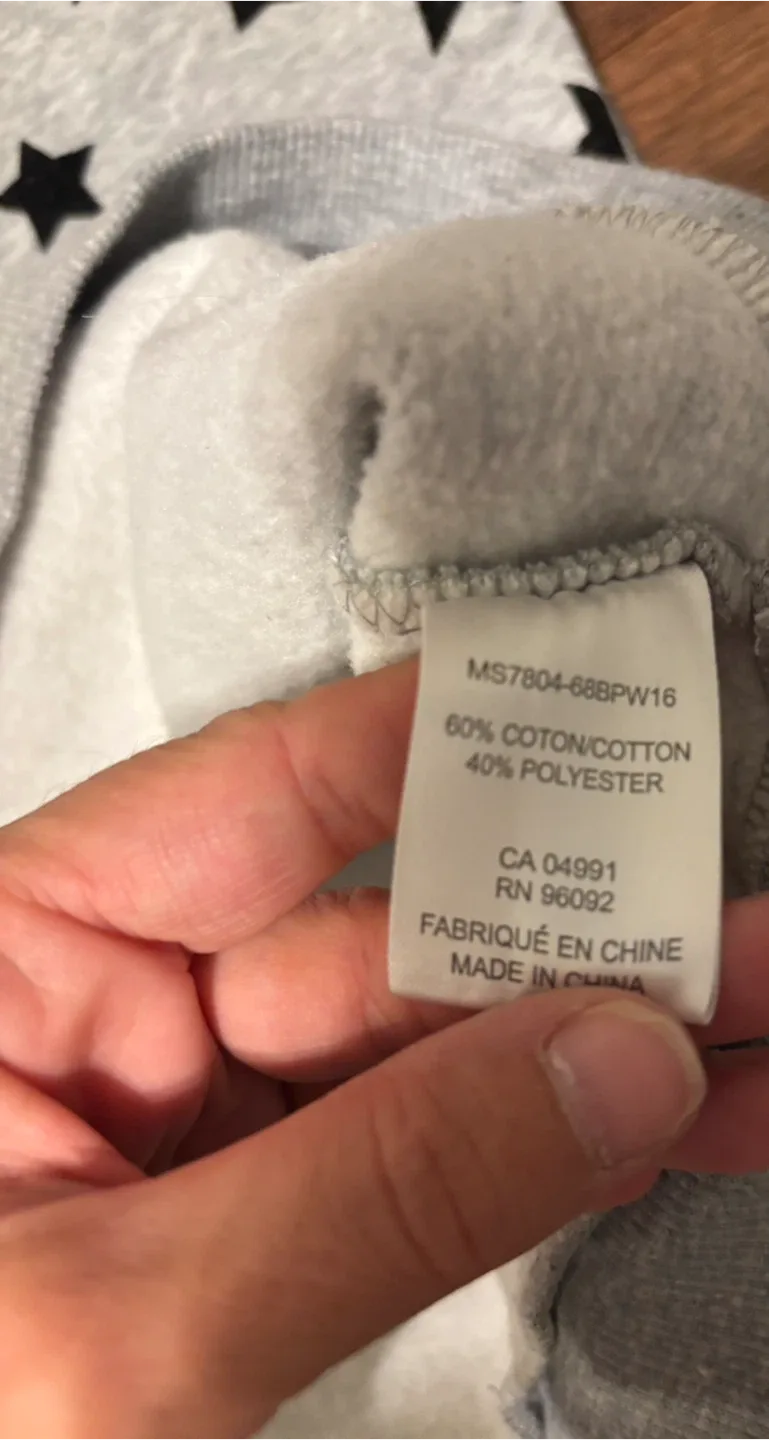 Grey Star Print Sweatshirt image indicator(9)