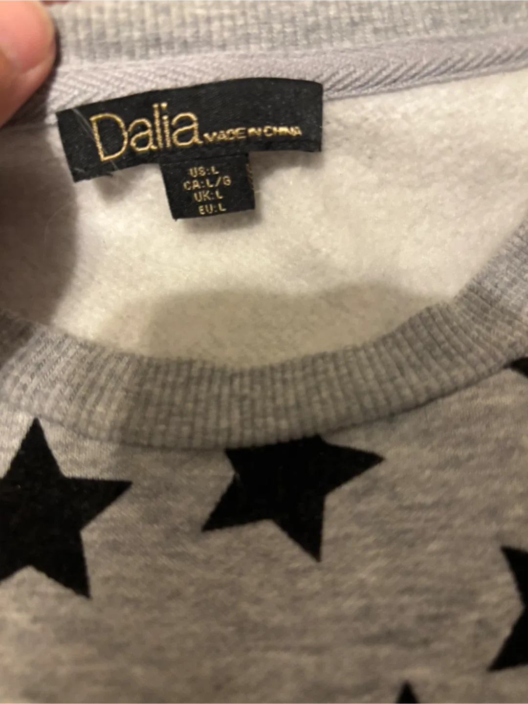 Grey Star Print Sweatshirt image indicator(8)