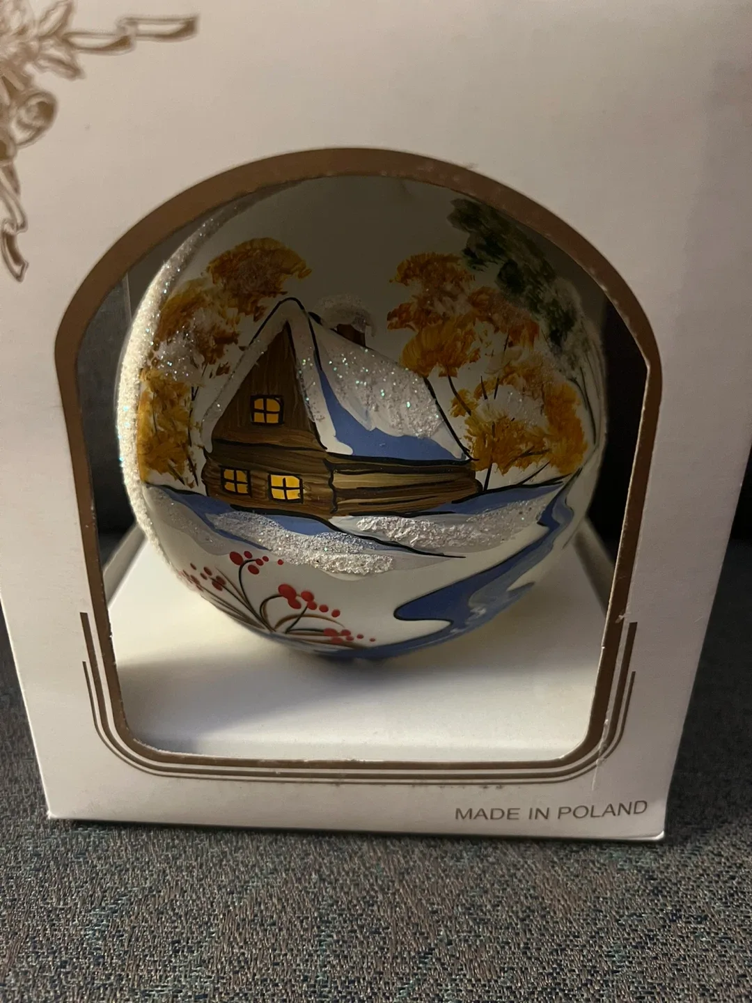 Hand Painted Christmas Ornament - Made in Poland