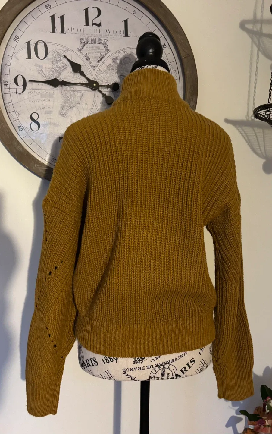 Poof Apparel Mustard Yellow Knit Sweater image indicator(4)