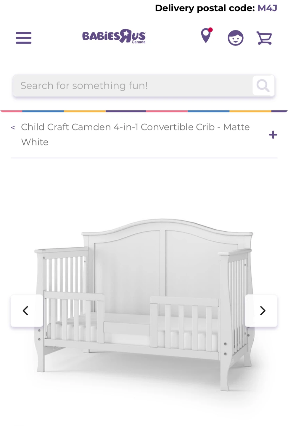 Child Craft Camden 4-in-1 Convertible Crib - White - photo 3
