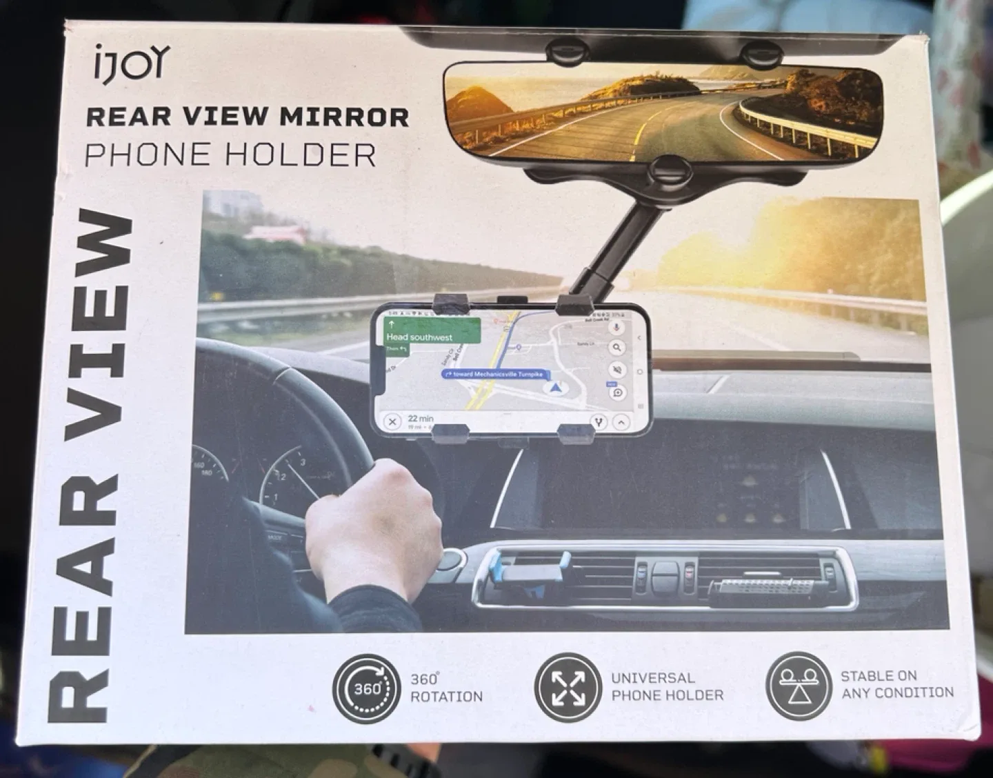 iJoy Rear View Mirror Phone Holder - New in Box image indicator(2)