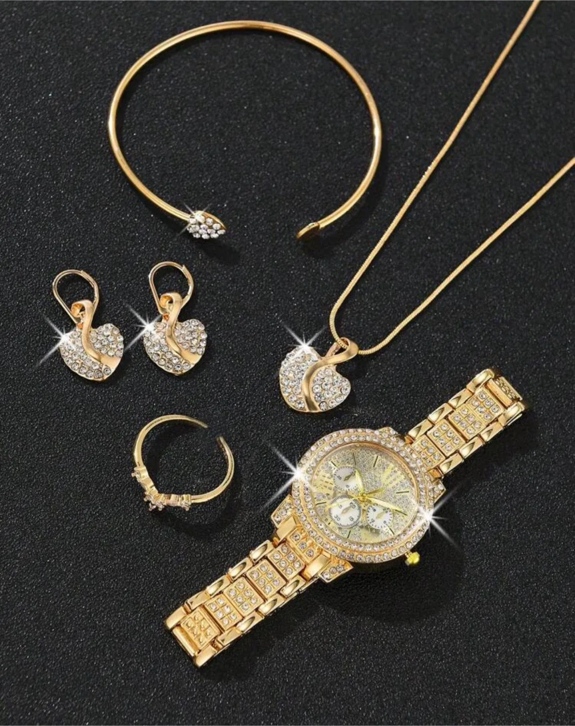 Gold Tone Watch & Jewelry Set image indicator(2)