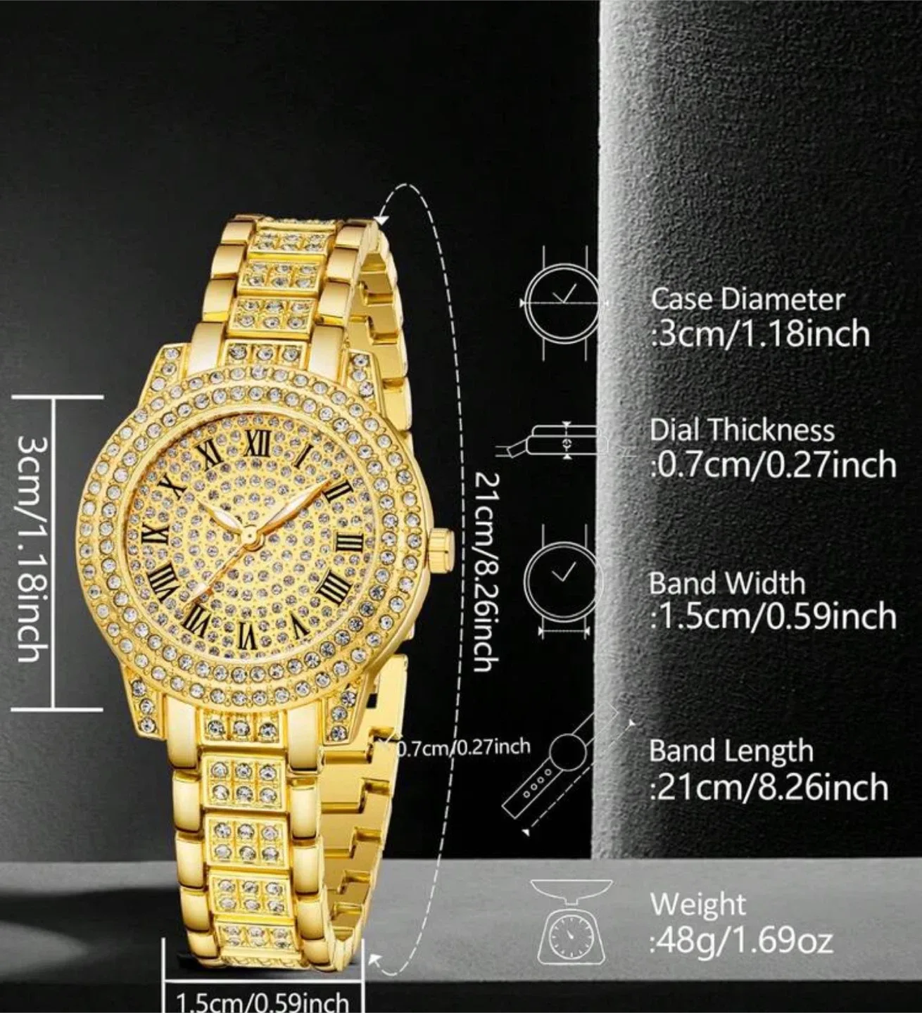 Gold Tone Watch & Jewelry Set image indicator(3)