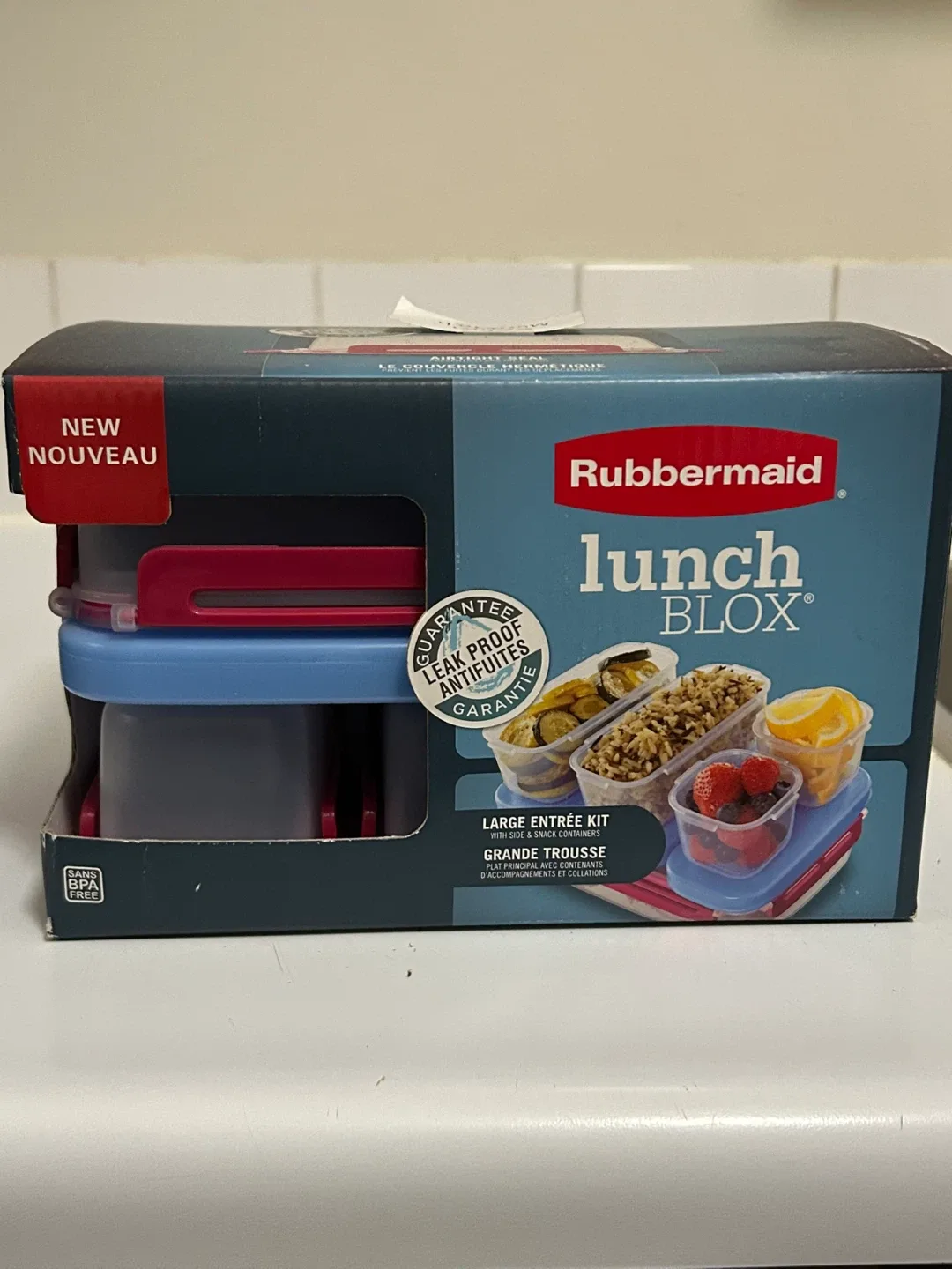 New Rubbermaid Lunch Blox Large Entrée Kit