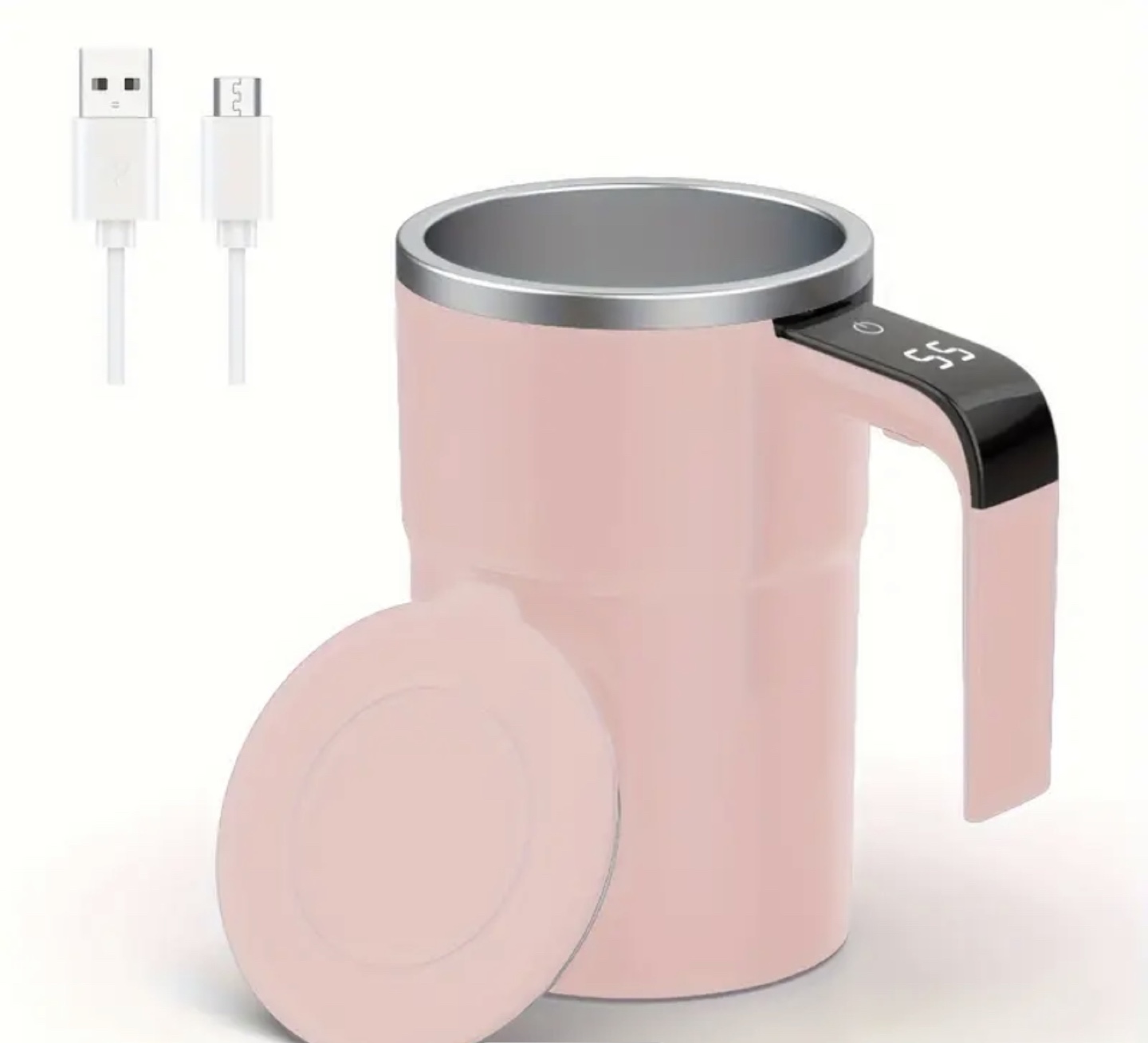 Brand New-Pink Heated Coffee Mug - 5.12in x 5.47in - photo 3