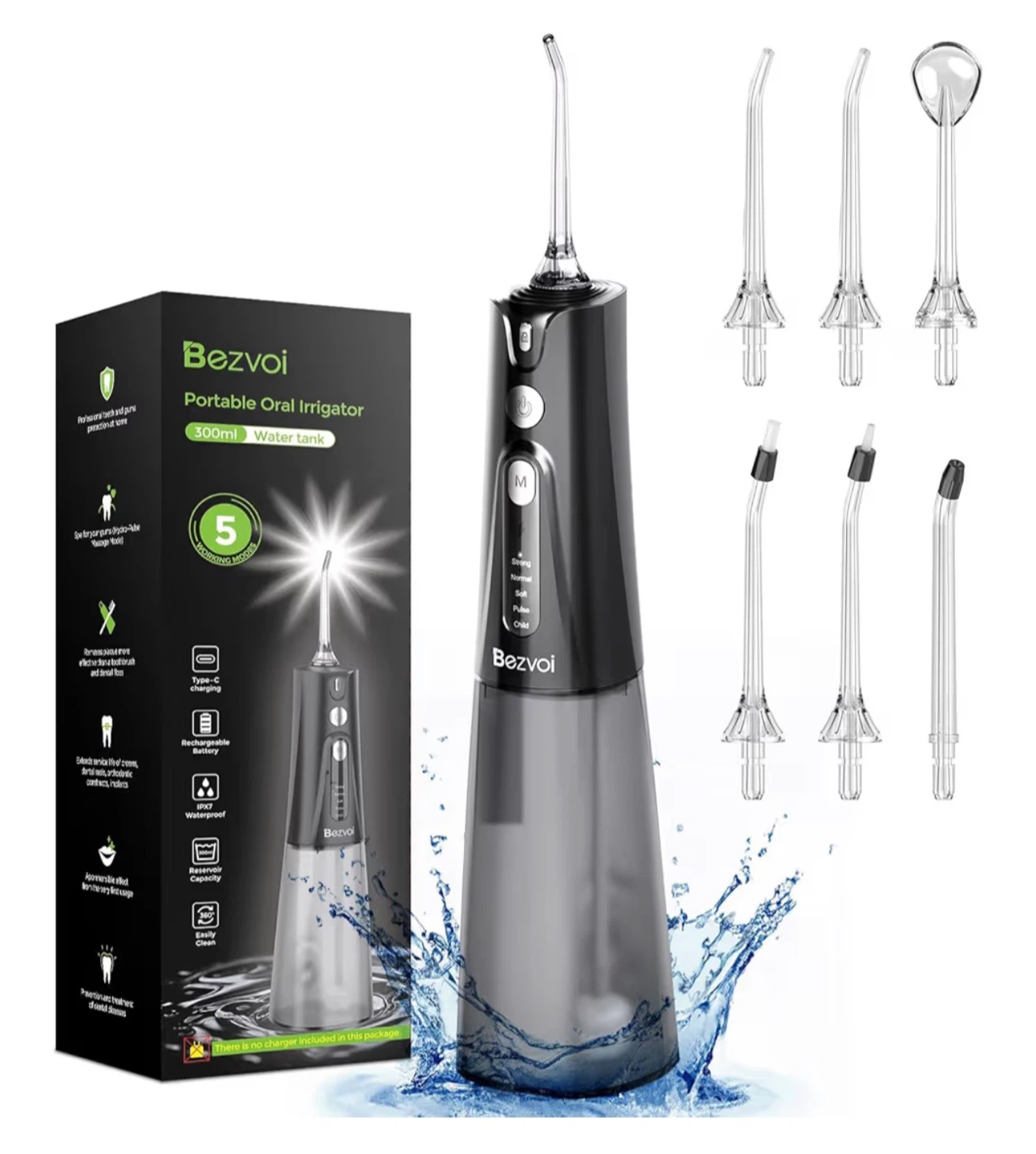 New Bezvoi Portable Oral Irrigator/Water Flosser