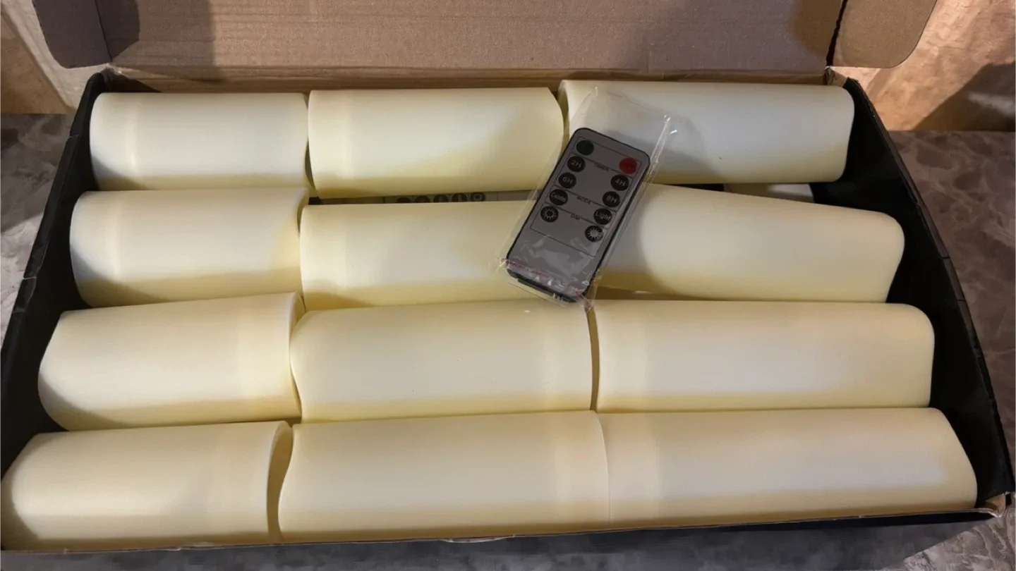 Flameless Candles with Remote Control image indicator(3)