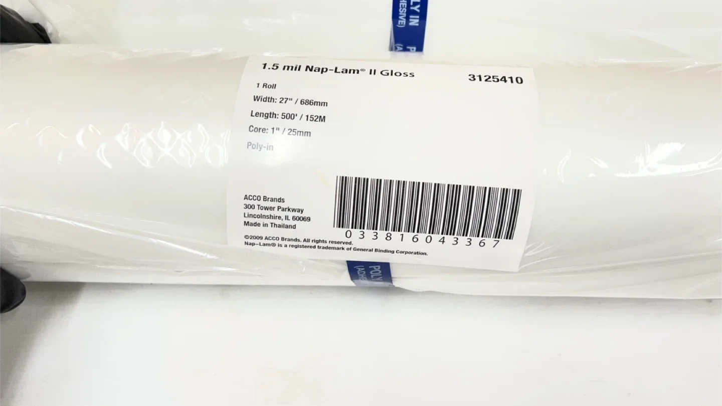ACCO Brands Nap-Lam II Gloss Laminate Roll