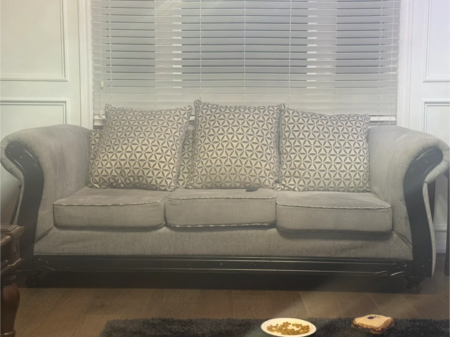 Grey Sofa with 3 Cushions