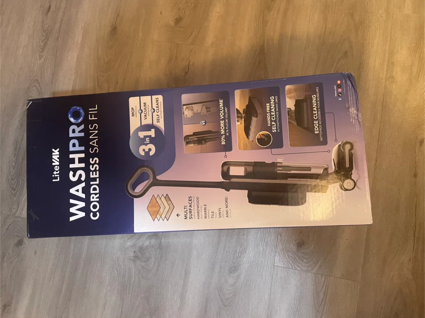 New LiteVak Washpro Cordless Sans Fil