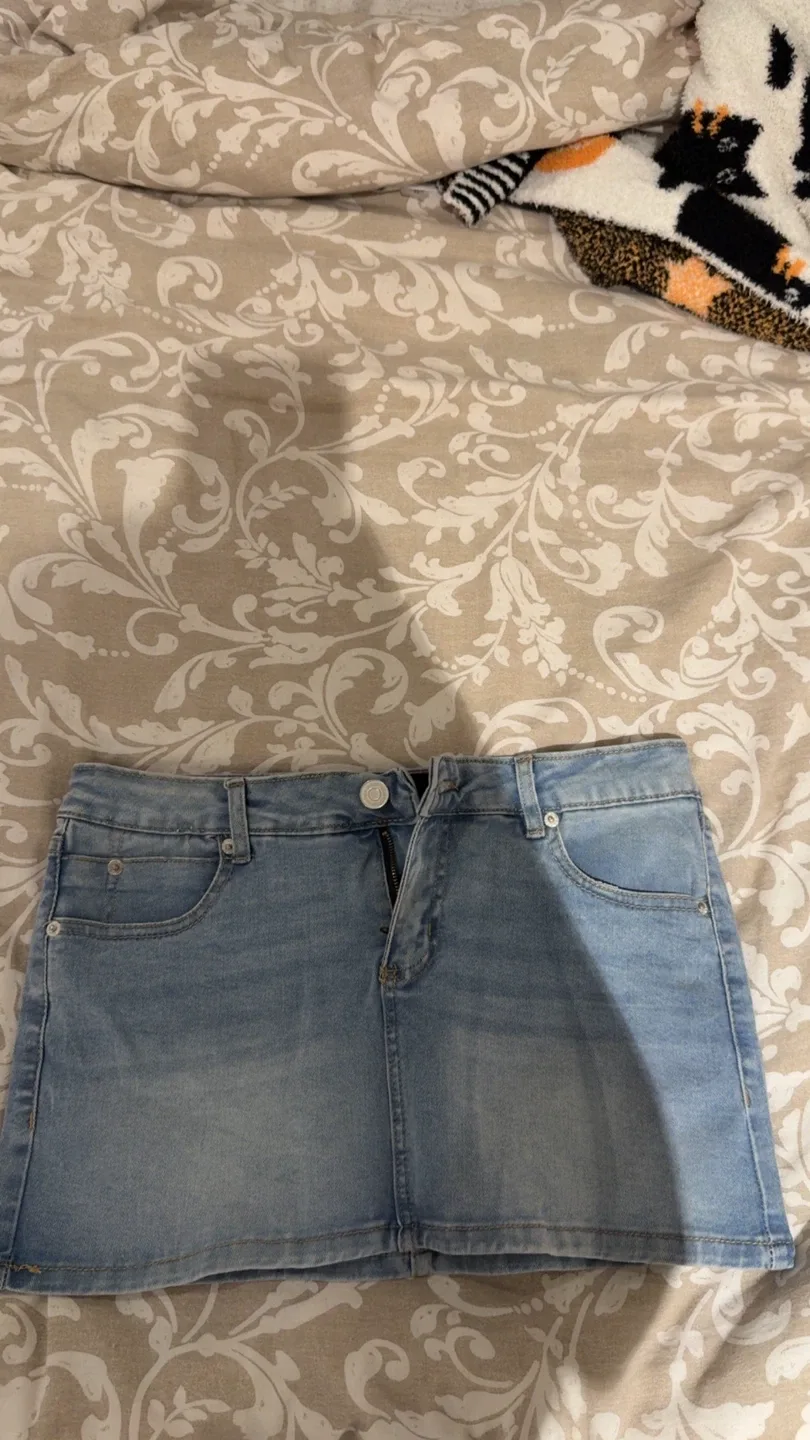 Denim Mini Skirt - Light Wash