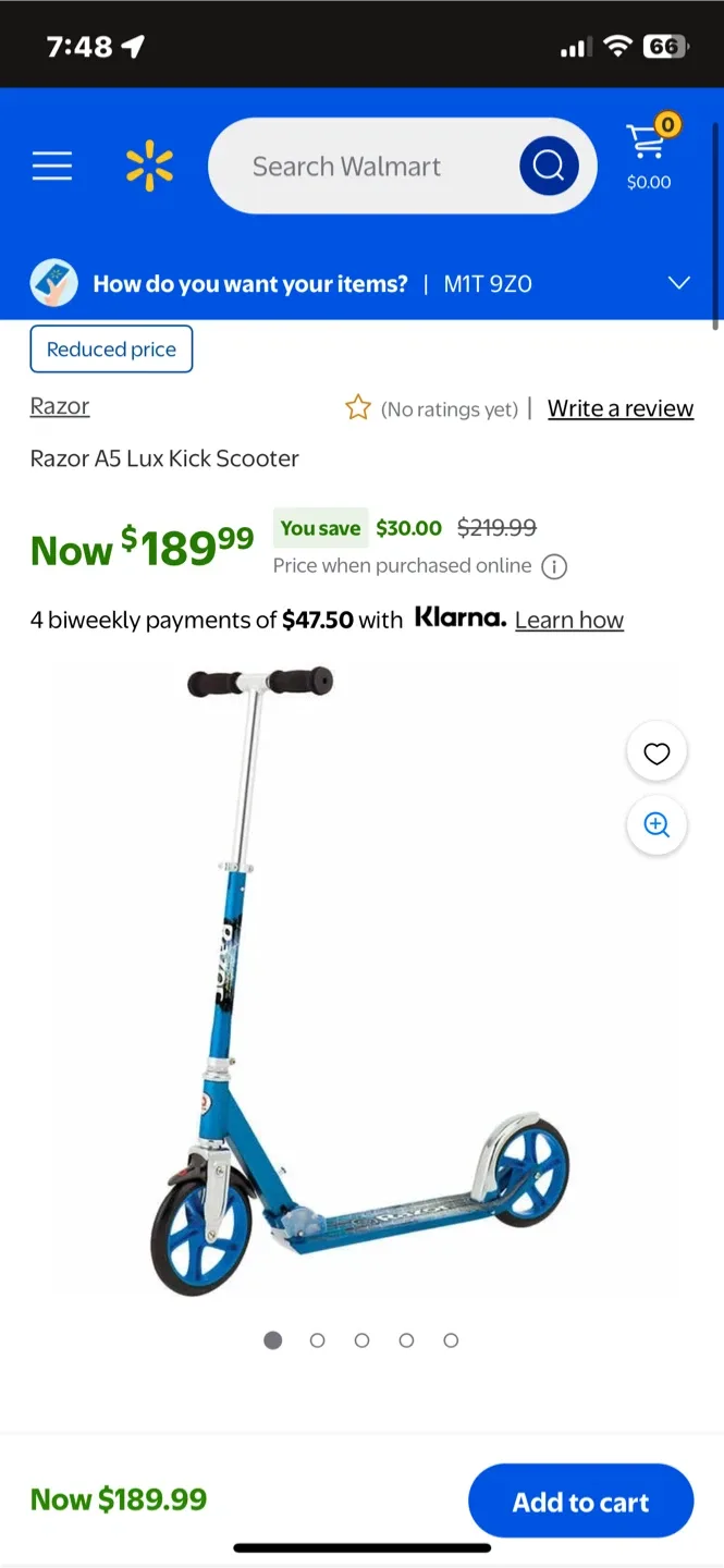 Razor A5 Lux Blue Scooter image indicator(6)