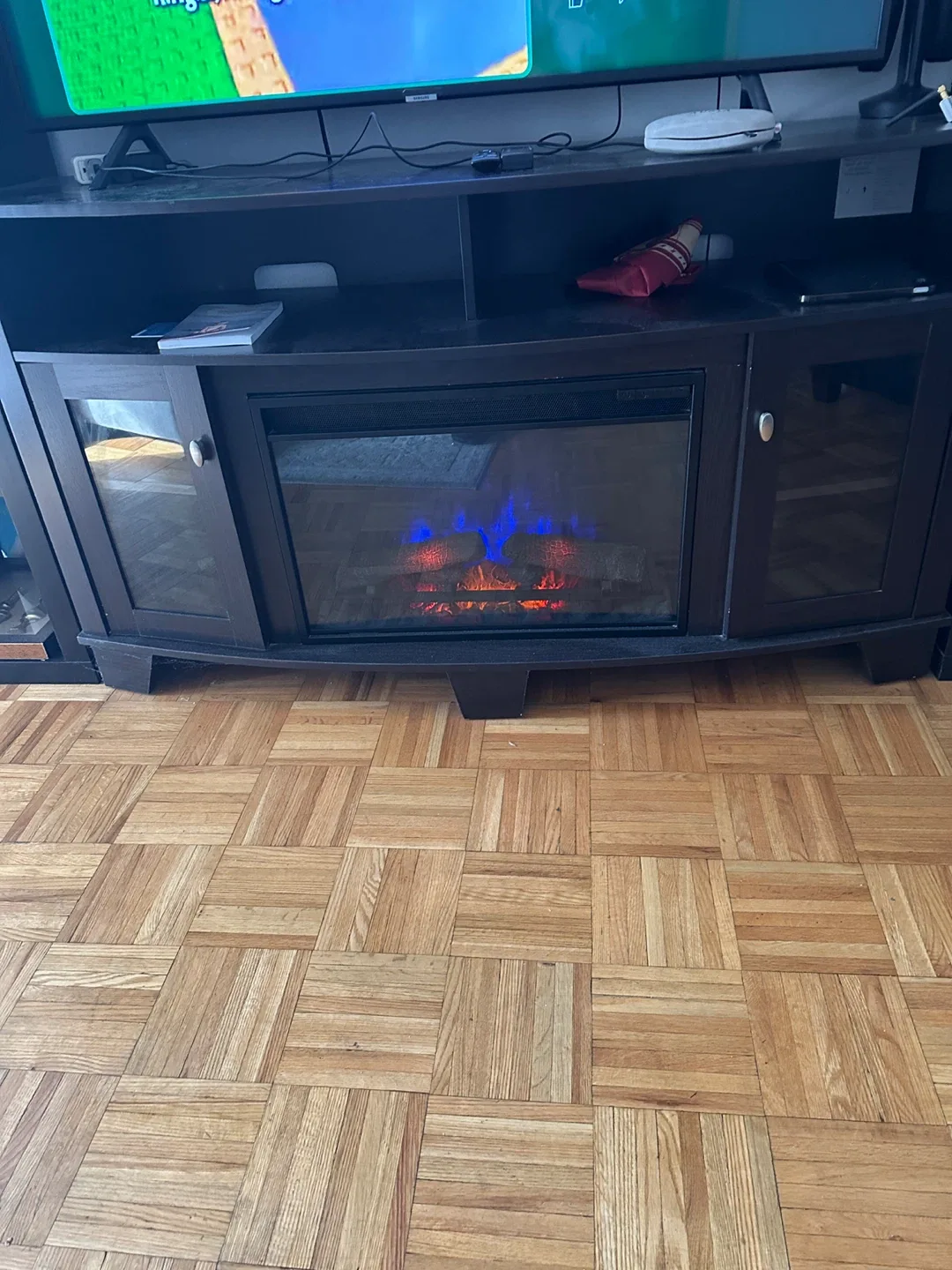 TV Stand with Electric Fireplace