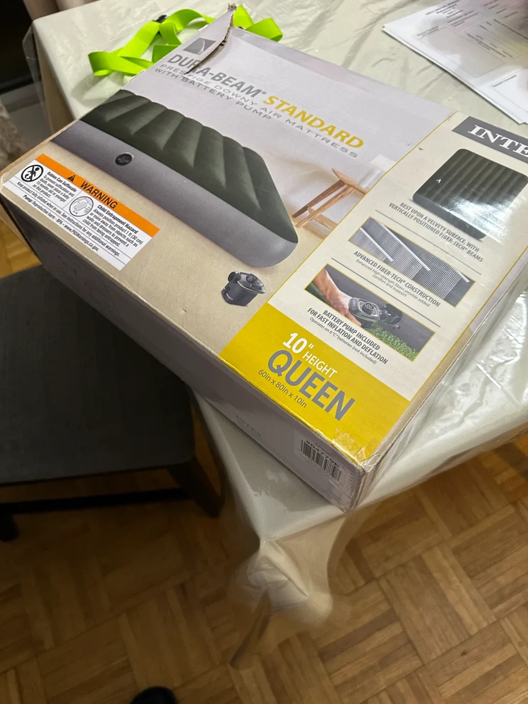 Intex Dura-Beam Standard Queen Air Mattress - New in Box image indicator(3)