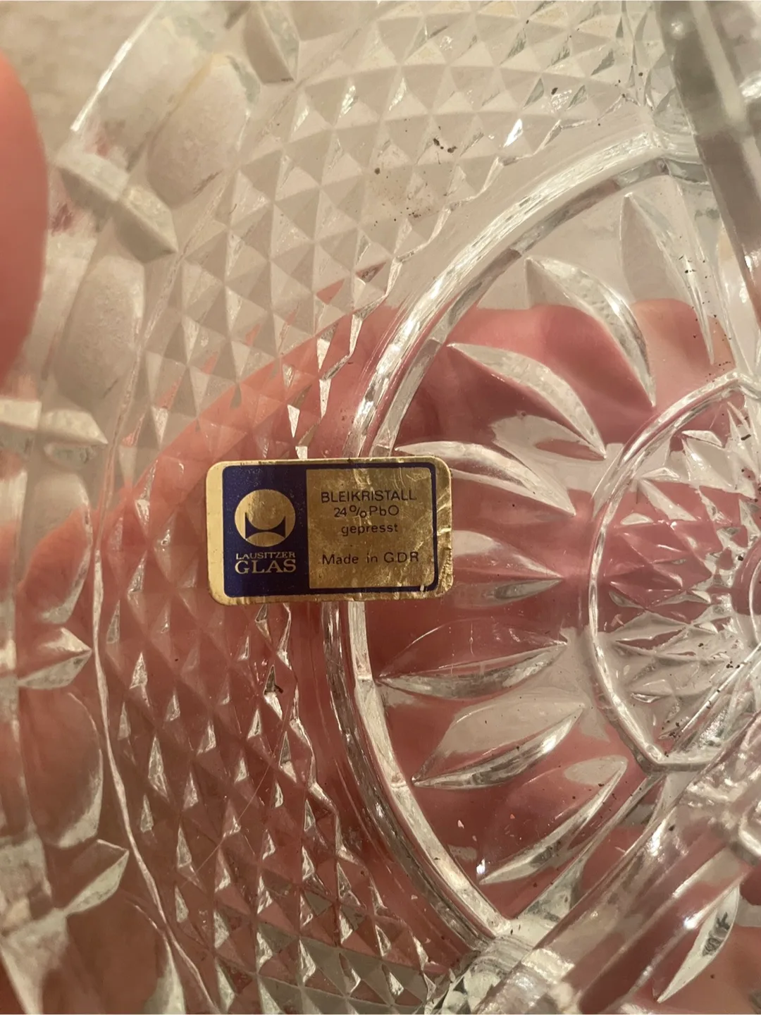 Vintage Lausitzer Glas Crystal Divided Dish image indicator(2)