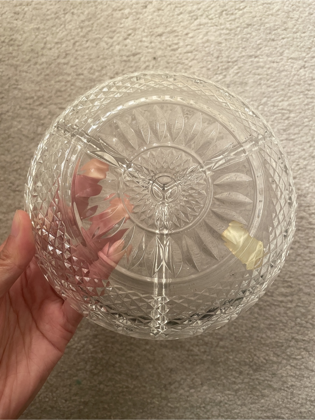 Vintage Lausitzer Glas Crystal Divided Dish - photo 3