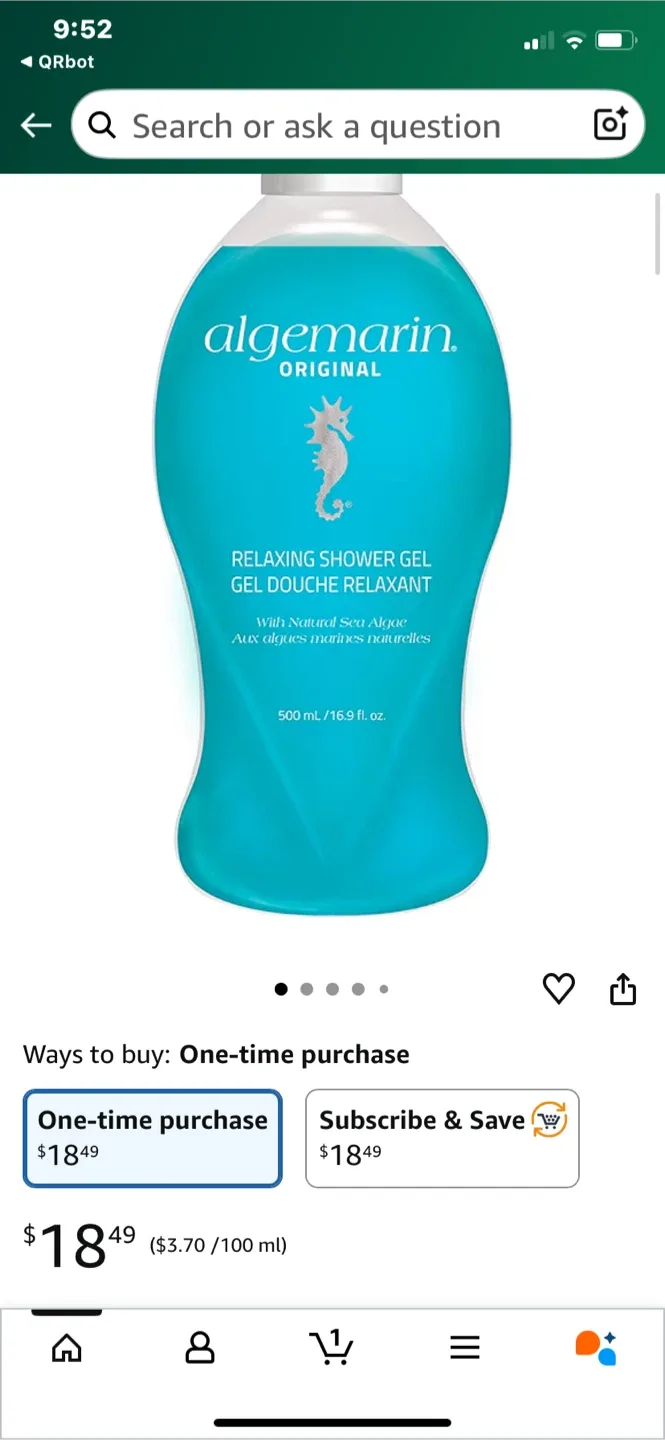 Algemarin Original Relaxing Shower Gel image indicator(2)