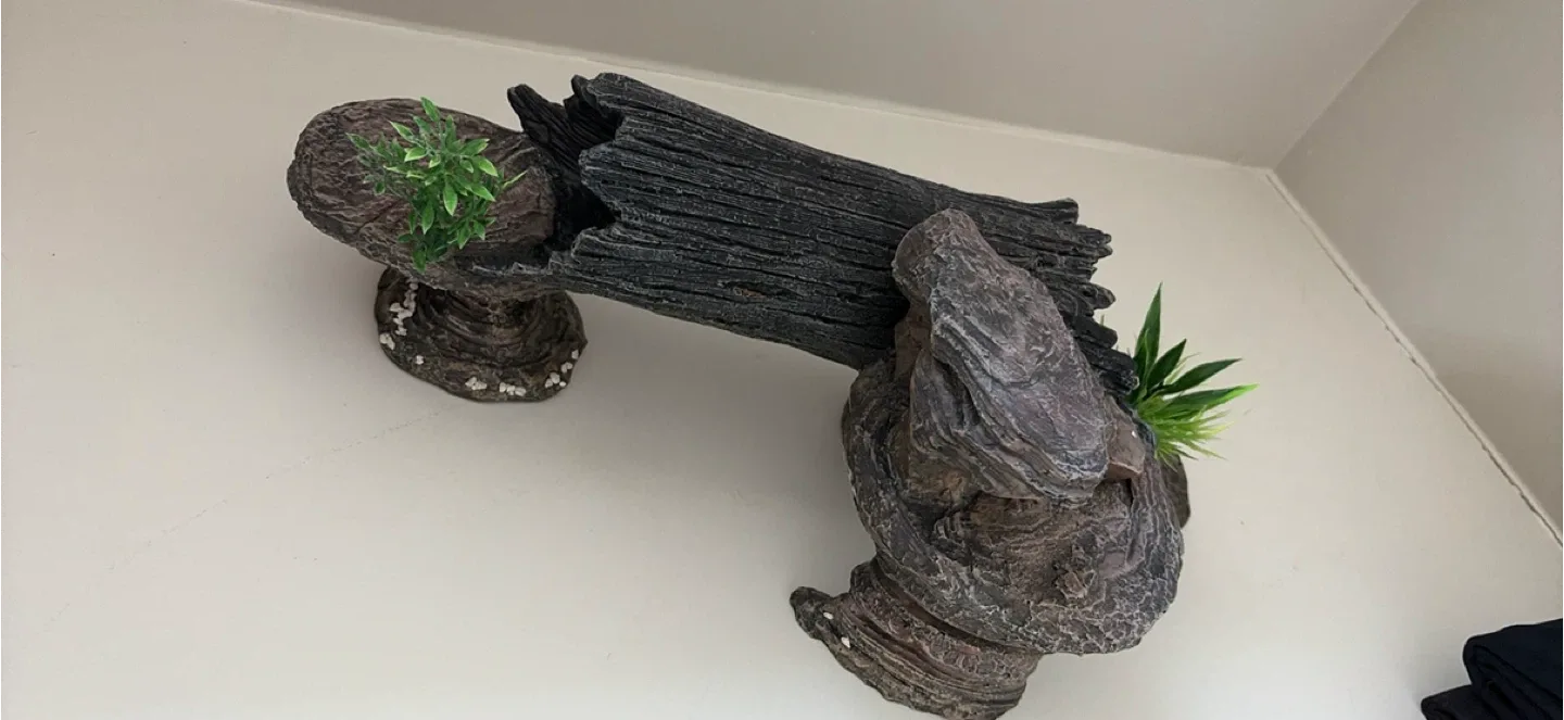 Aquarium Ornament - Log & Rock Cave Decor