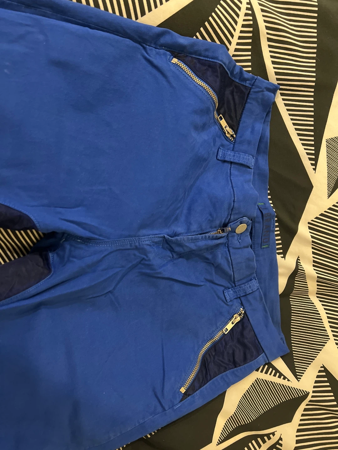 Blue pants with zipper details - photo 2
