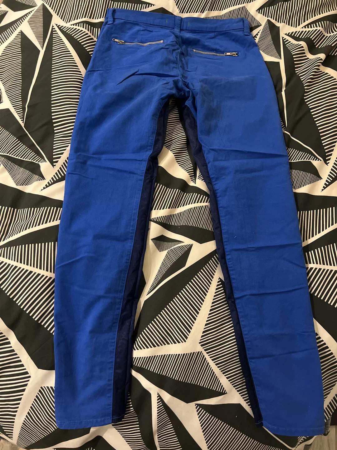 Blue pants with zipper details - photo 3
